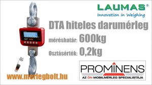 DTA 600kg/0.2kg hiteles darumérleg Laumas